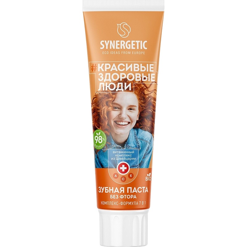 Изображение товара Зубная паста Synergetic Комплекс-формула 7 в 1 без фтора 100 г
