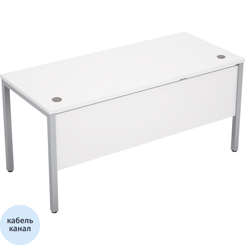 Изображение товара Стол прямой Avance 6МД.068 (белый/алюминий матовый, 1200х600х750 мм)