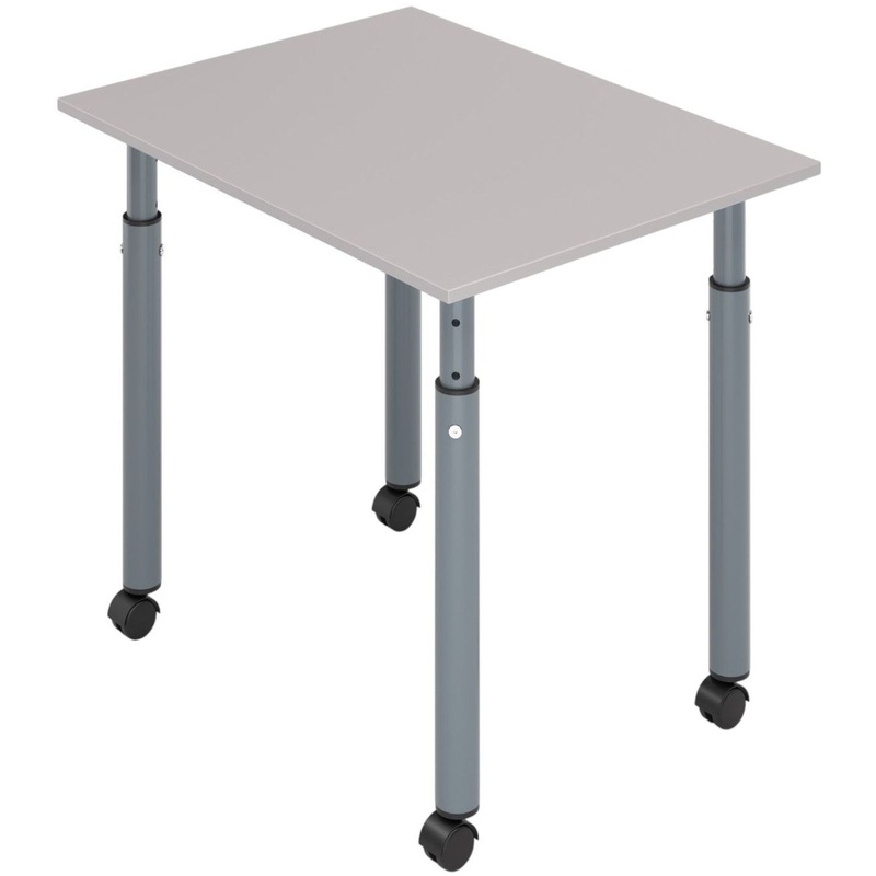 Изображение товара Учебный стол серого цвета 800х600 регулируемой высоты