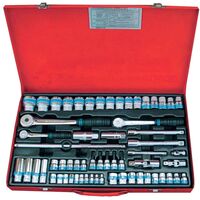 Набор головок шестигранных King Tony 4-32 мм 1/4" и 3/8" и 1/2" 62  предмета  (9564MR)