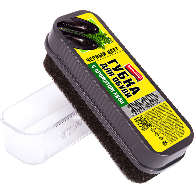 Изображение товара Губка для обуви Avikomp Clean Shoes черная для гладкой кожи