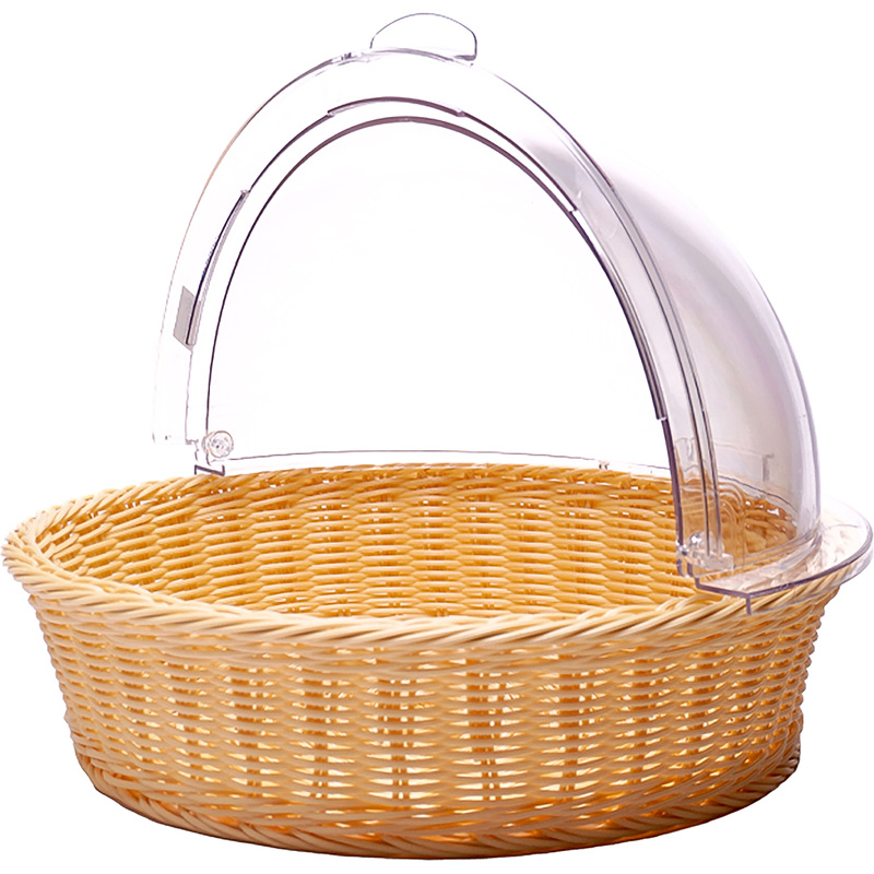 Изображение товара Корзина для хлеба Mgprof пластик 40x40x10 см с откидной крышкой