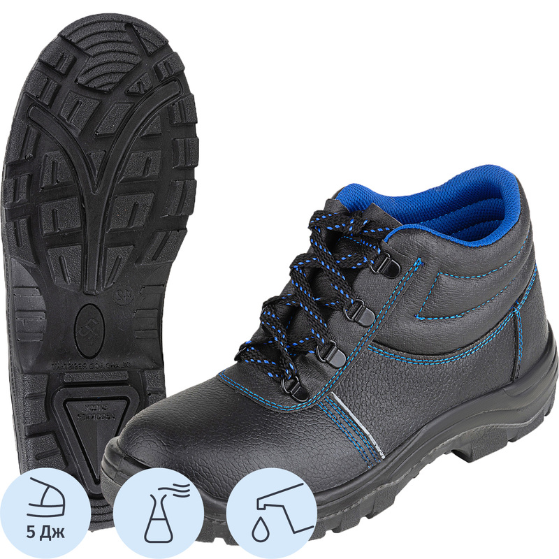 Изображение товара Рабочие ботинки Prosafe 13 ПУ из кожи черные размер 36 производства Россия