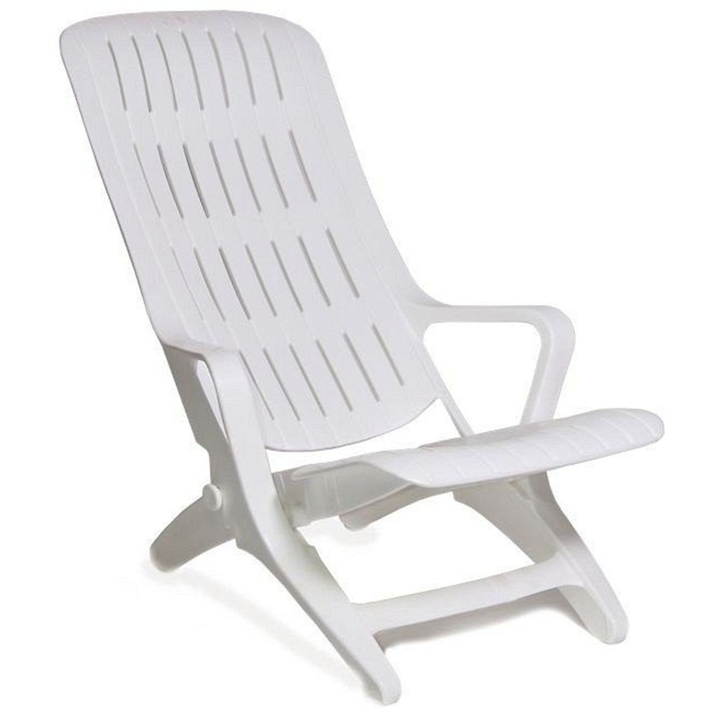 Изображение товара Шезлонг пластик (белый, 610х930х900 мм)