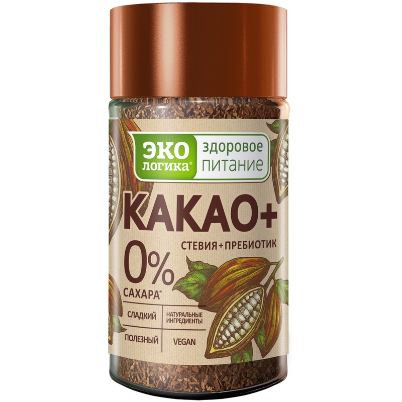 Изображение товара Какао Экологика гранулированное без сахара 125 г натуральное
