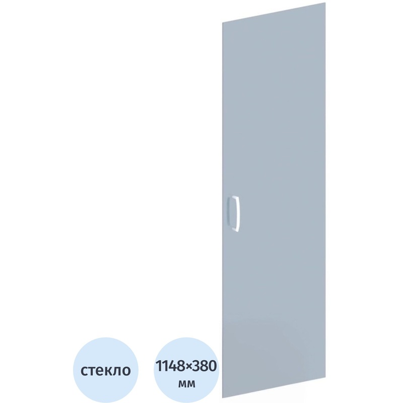 Изображение товара Дверь средняя Easy to lead Easy One стеклянная прозрачная (380х1148 мм)