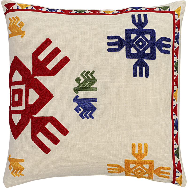 Изображение товара Декоративная подушка Tkano 45x45 см из хлопка с этническим орнаментом