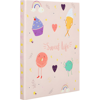 Папка с зажимом Attache Selection Sweet life A4 0.55 мм розовая с  рисунком (до 150 листов)