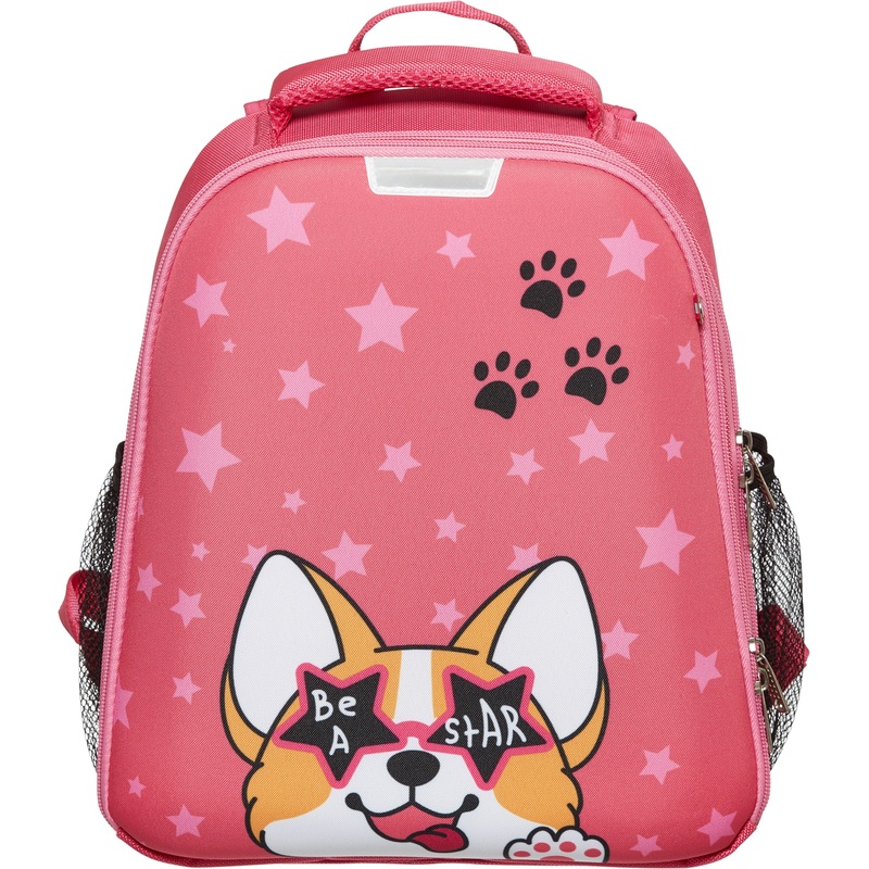 Изображение товара Ранец Комус Класс Light Корги в очках анатомический розовый с двумя отделениями