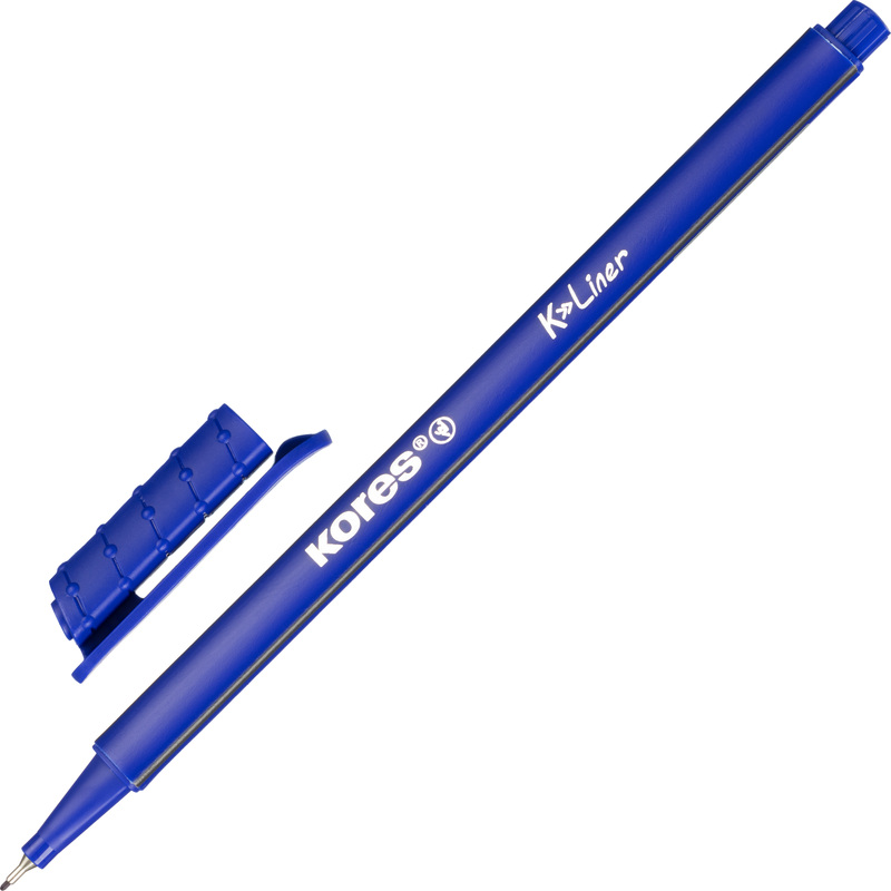 Изображение товара Линер Kores синий 0.4 мм супертонкий корпус трёхгранный