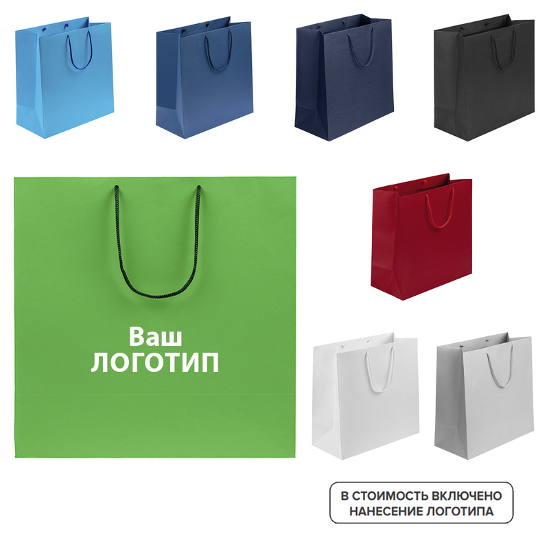 Изображение товара Пакет подарочный Porta с индивидуальной одноцветной печатью (35x35x16 см, 100 штук в упаковке)