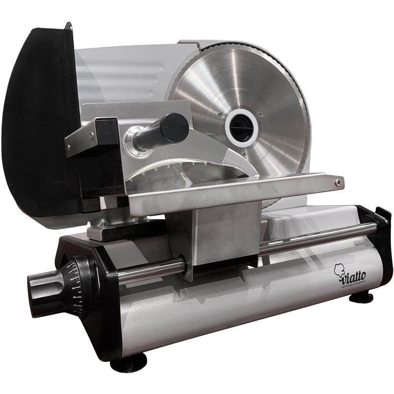 Изображение товара Профессиональный слайсер Viatto VA-MS2218W для нарезки мяса сыра и колбасных изделий