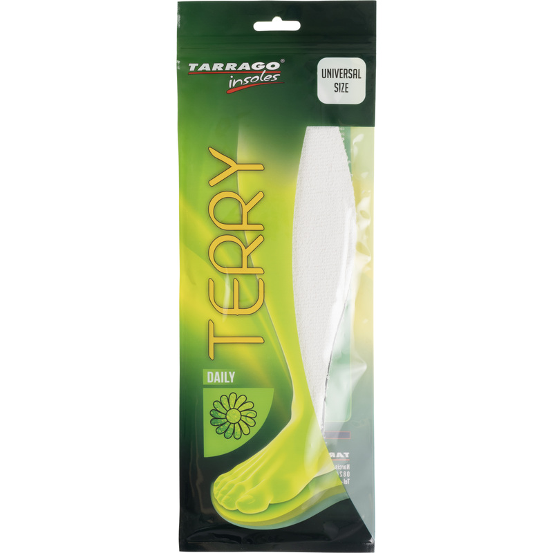 Изображение товара Трехслойные стельки Terry из хлопка с активированным углём универсальный размер