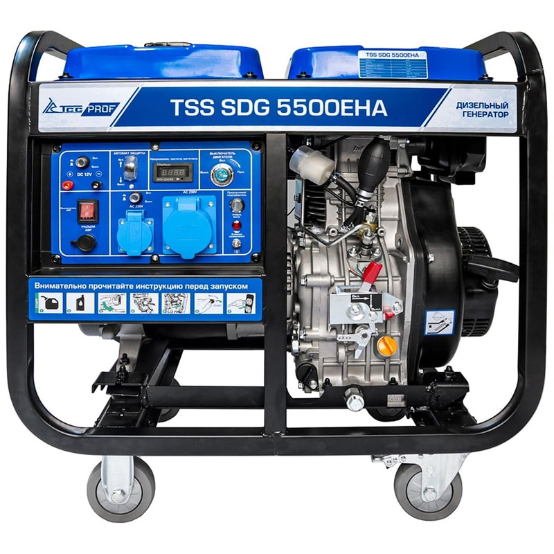 Изображение товара Дизельный генератор ТСС SDG 5500EHA 5.5 кВт с электростартом для резервного питания