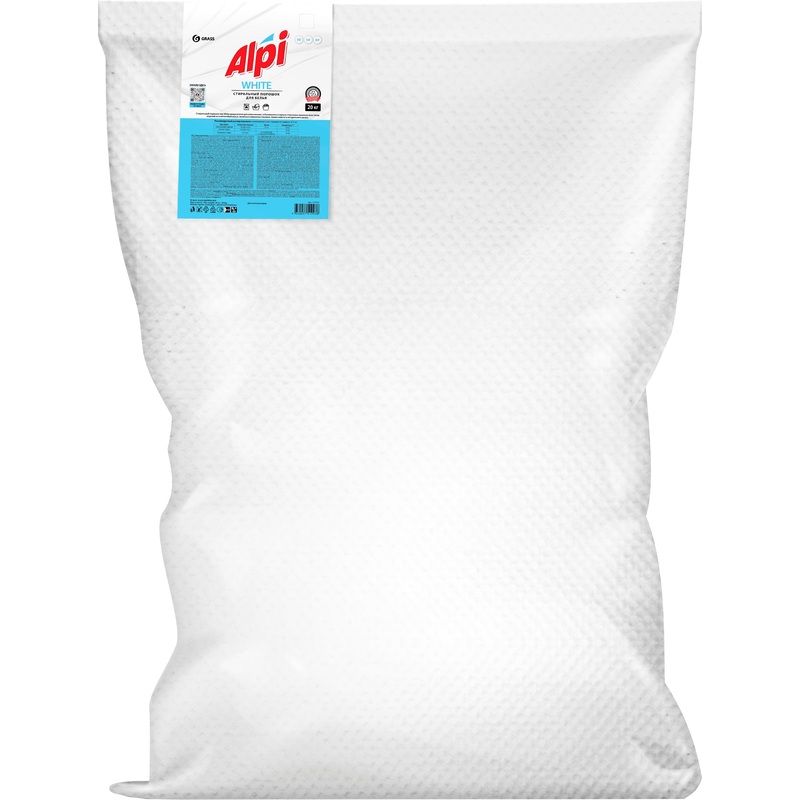 Изображение товара Порошок стиральный автомат Grass Alpi White 20 кг для белого белья