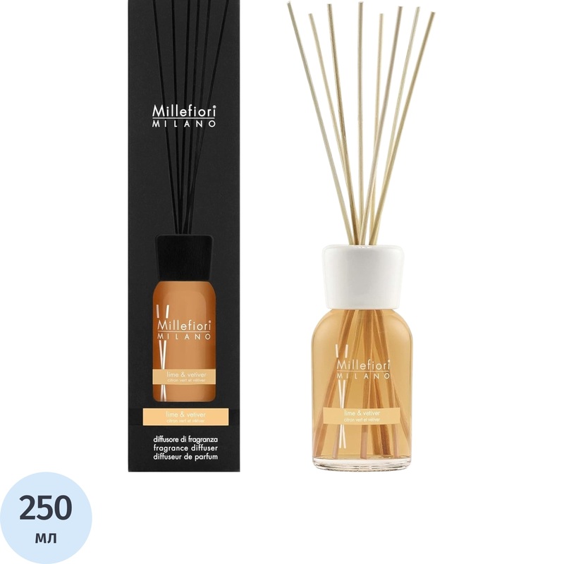 Изображение товара Аромадиффузор Millefiori Milano Лайм и ветивер 250 мл свежий аромат