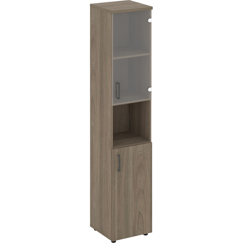 Изображение товара Шкаф для документов Style Project SN.STU-105 (R) правое закрывание дверей, со стеклом (вяз благородный, 400x400x1982 мм) Изображение товара Шкаф для документов Style Project SN.STU-105 (R) правое закрывание дверей, со стеклом (вяз благородный, 400x400x1982 мм)