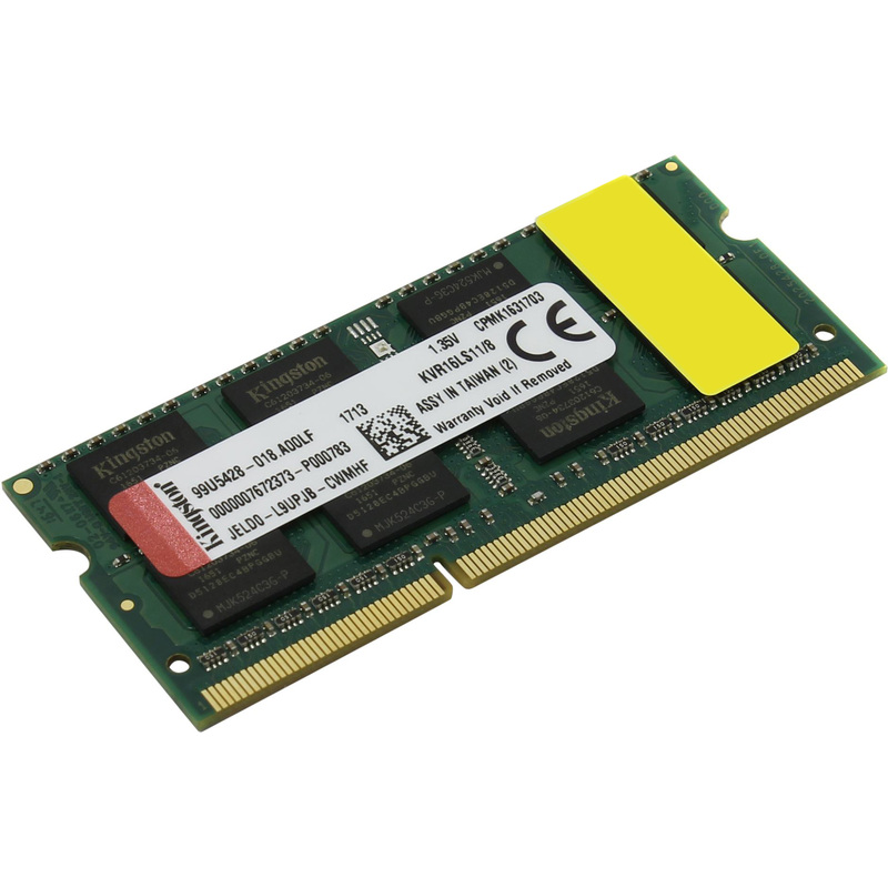 Изображение товара Оперативная память Kingston 8 ГБ KVR16LS11/8WP SO-DIMM DDR3L