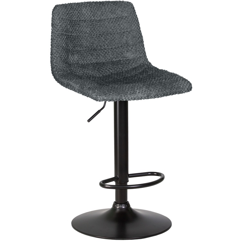 Изображение товара Стул барный LM-5037_BlackBase серый/чёрный ткань фанера регулировка высоты