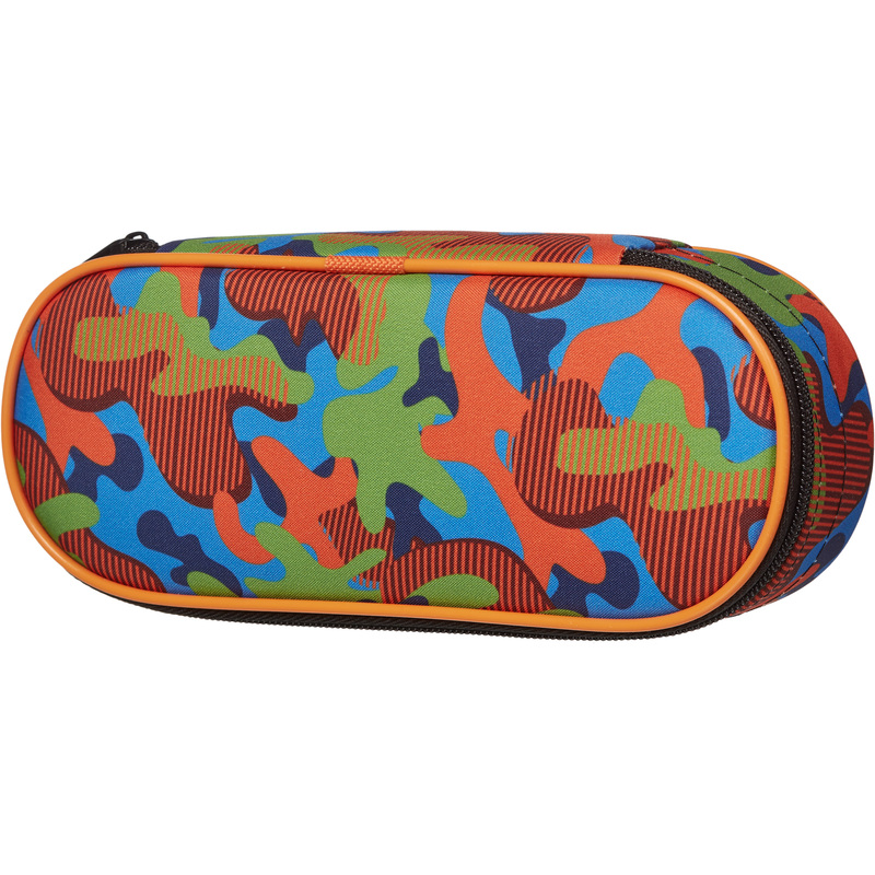 Изображение товара Пенал-косметичка Комус Класс Милитари оранжевая мальчик 21x8.5x5 см полиэстер