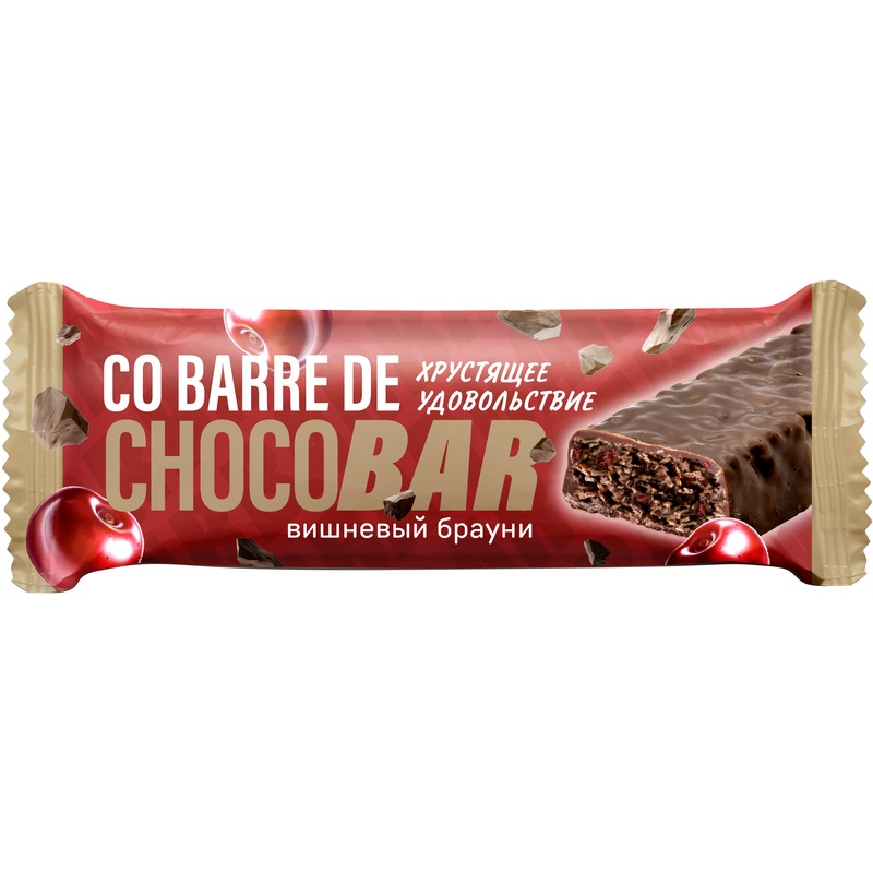 Изображение товара Батончик Co barre de Chocolat Вишнёвый брауни (16 штук по 31 г)
