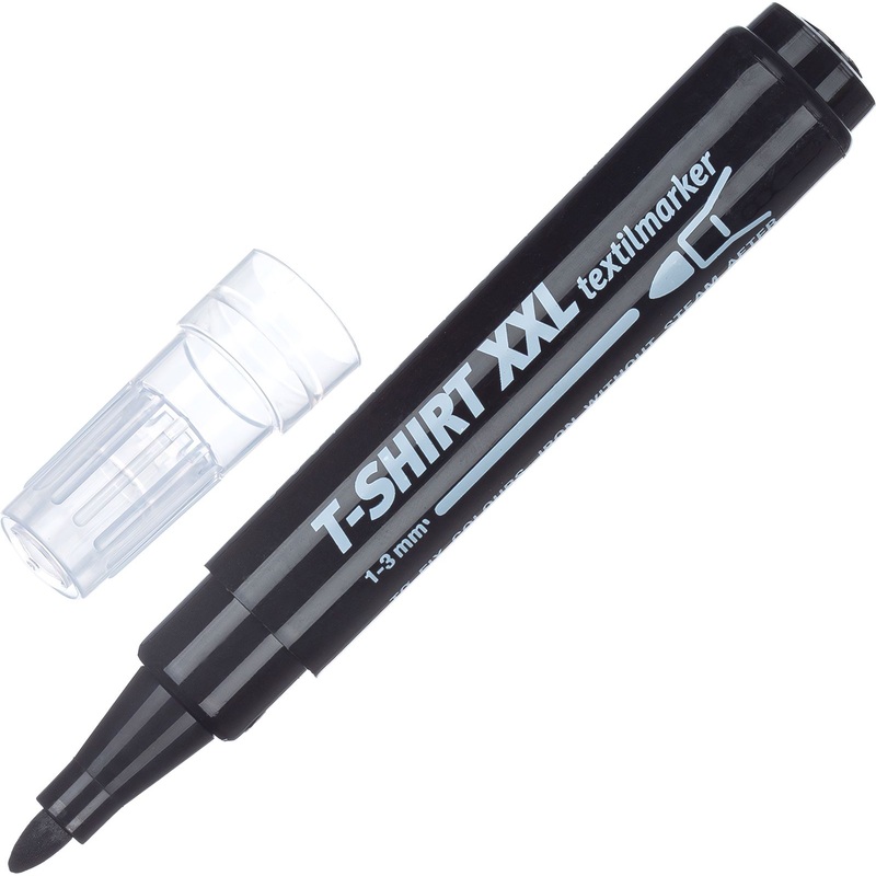 Изображение товара Маркер промышленный Ico T-Shirt XXL на водной основе для маркировки одежды чёрный 1-3 мм
