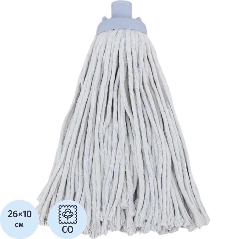 Изображение товара Насадка МОП для верёвочной швабры A-VM Алабама RK1507 хлопок 26x10 см белый Изображение товара Насадка МОП для верёвочной швабры A-VM Алабама RK1507 хлопок 26x10 см белый