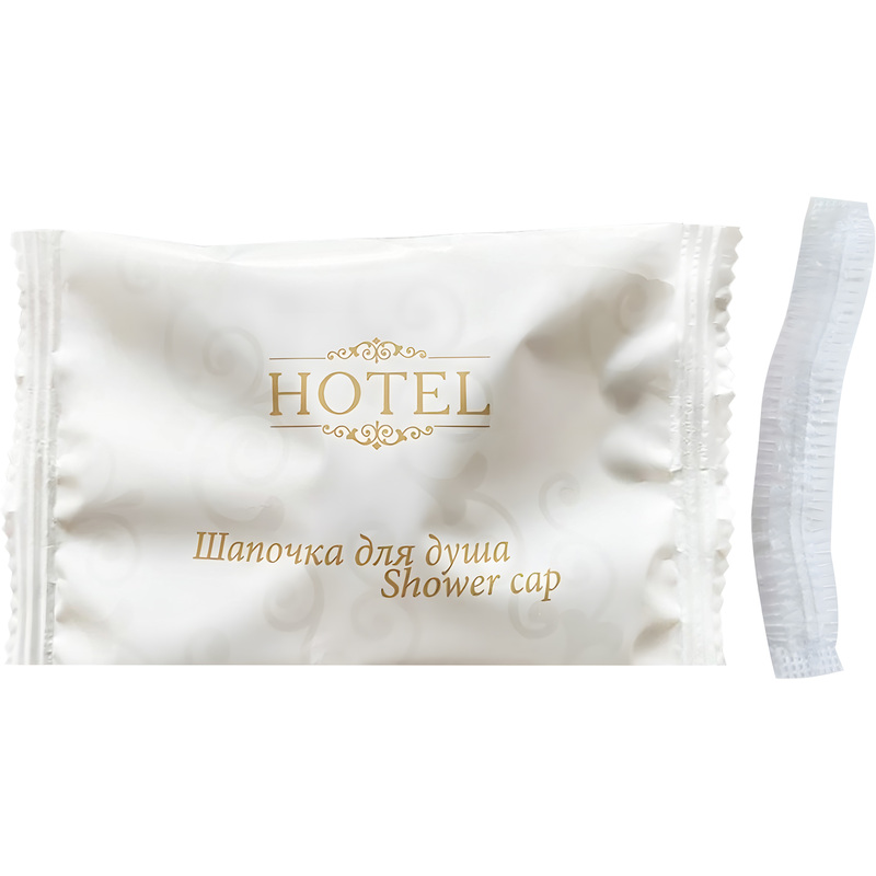 Изображение товара Шапочка для душа Hotel флоупак 300 штук бесцветная индивидуальная упаковка