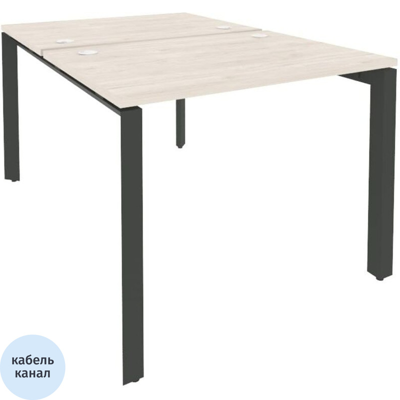 Изображение товара Рабочая станция на 2 рабочих места ONIX-П O.MP-D.RS-2.1.7 (денвер светлый/антрацит, 980х1475х750 мм)