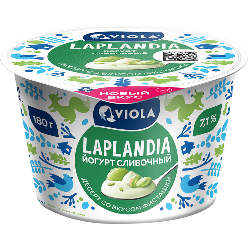 Изображение товара Йогурт Laplandia сливочный фисташка 7.1% 180 г