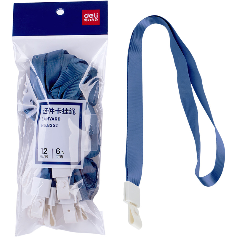 Изображение товара Держатель для бейджа Deli 8352 на кнопке голубой