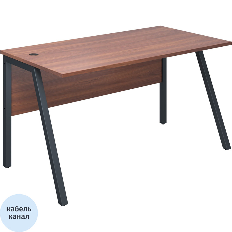 Изображение товара Стол прямой Рондо (ноче милано/антрацит, 1380х750х750 мм)