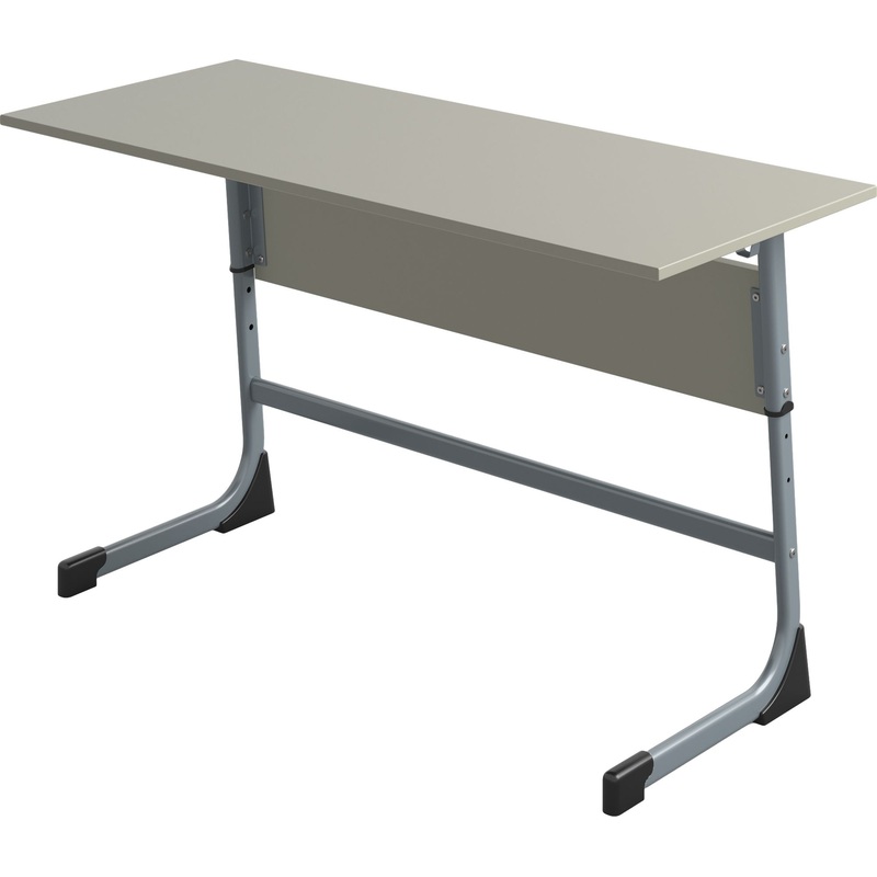Изображение товара Уценка. Парта растущая двухместная Комус Мебель серый/серый рост 5-7