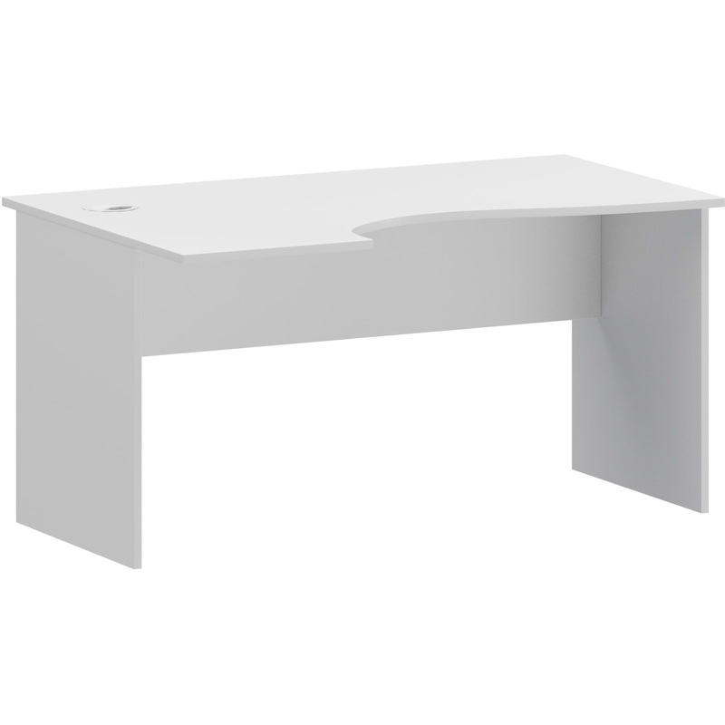 Изображение товара Эргономичный левый стол Арго А-200 из ЛДСП 1400х900х760 мм белый