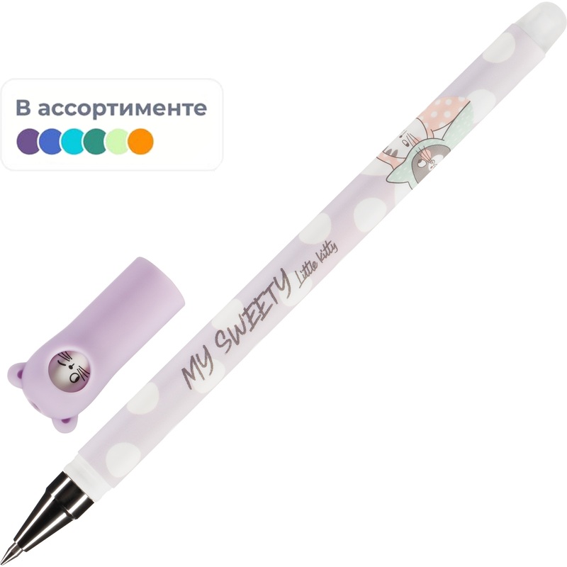 Изображение товара Гелевая ручка M&G So Many Cats синяя с стираемыми чернилами