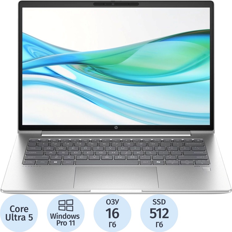 Изображение товара Ноутбук HP ProBook 440 G11 14 Silver Intel Core Ultra 5 125U 16 ГБ SSD 512 ГБ