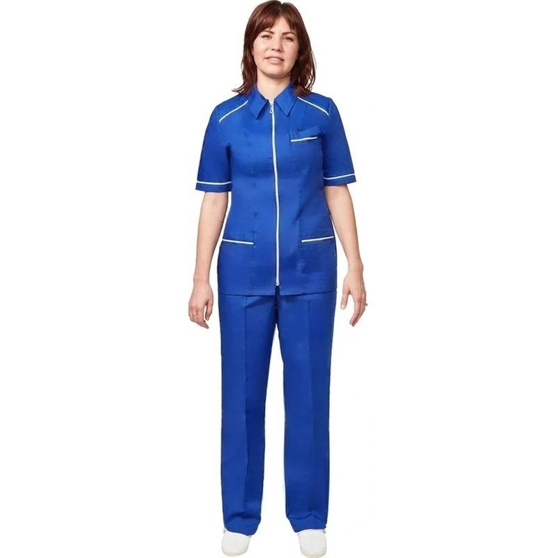 Изображение товара Костюм для горничных и уборщиц у13-КБР васильковый 48-50