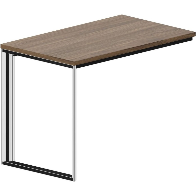 Изображение товара Приставной элемент Carre на опоре орех и хром 1000x600x720 мм