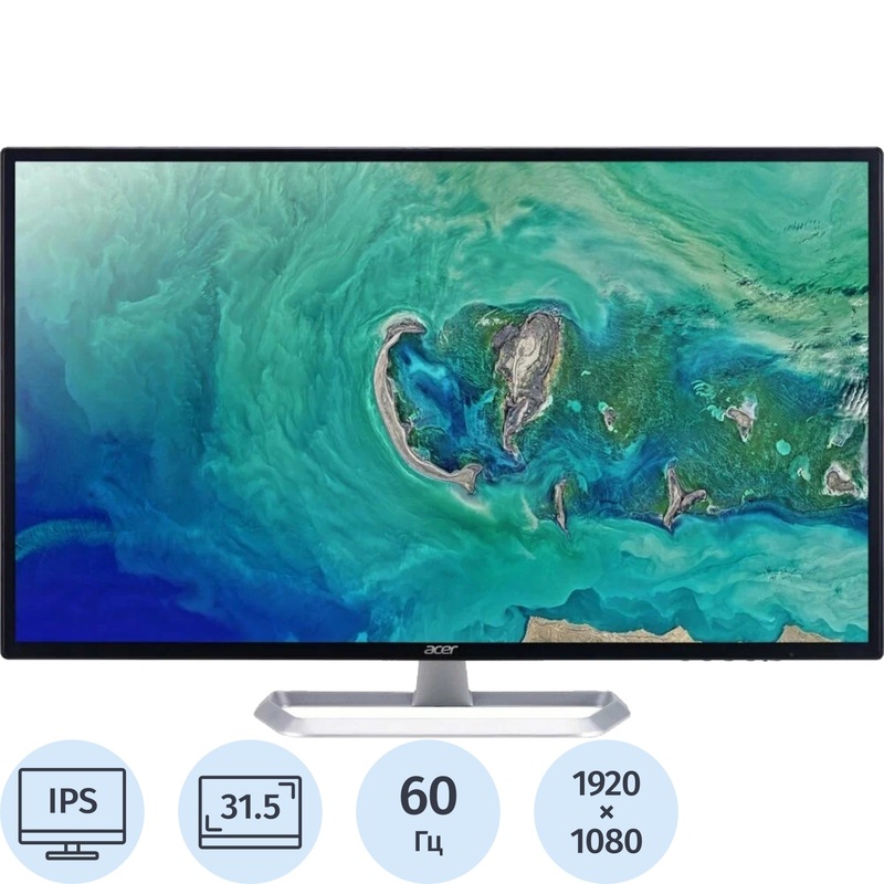 Изображение товара Монитор 31.5 Acer EB321HQAbi серебристый с IPS матрицей