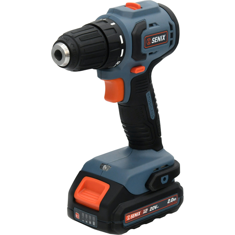 Изображение товара Дрель-шуруповёрт аккумуляторная Senix PDDX2-M3-EU бесщеточная 2 АКБ x Li-ion (20В, 2 Ач)+ЗУ
