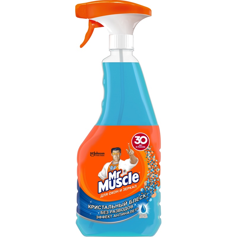 Изображение товара Средство для стекол и зеркал Мистер Мускул 530 мл с нашатырным спиртом