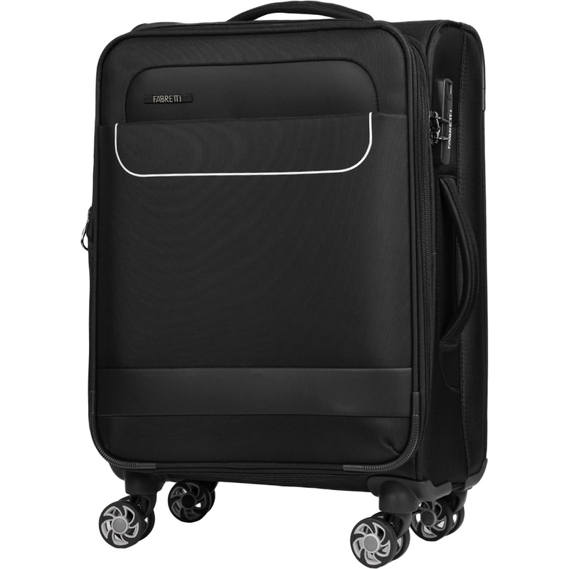 Изображение товара Чемодан Fabretti размер S 27.5 л из полиэстера черный подходящий для ручной клади