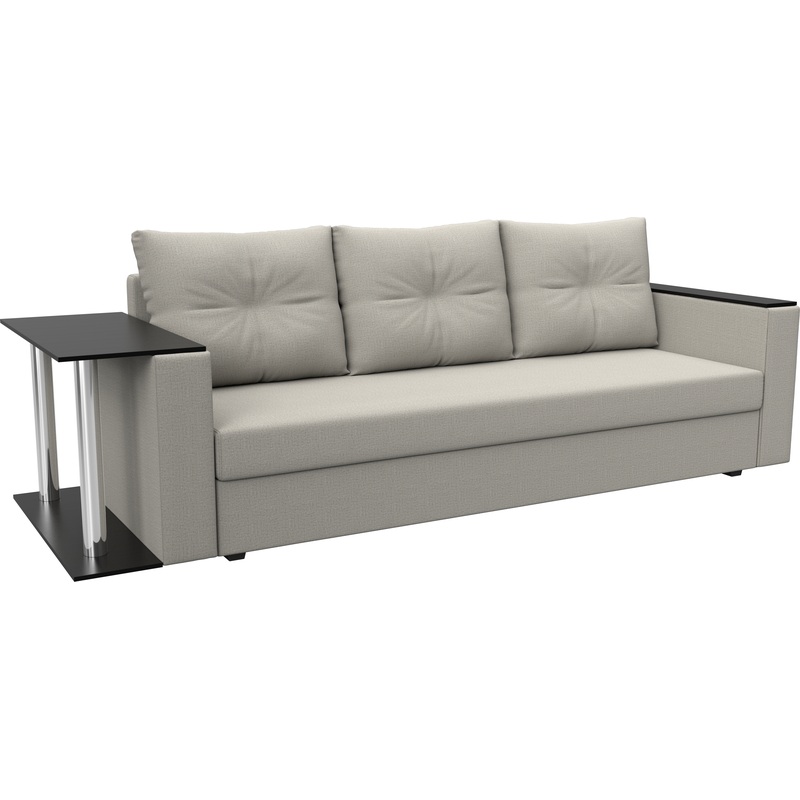 Изображение товара Диван-кровать Комфорт Атланта трёхместный бежевый с столиком