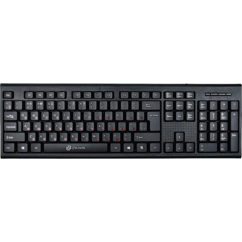 Изображение товара Клавиатура проводная Oklick 120M мембранная USB для ПК с русской раскладкой