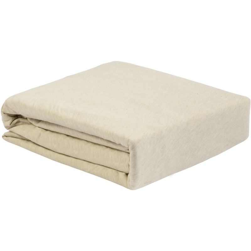 Изображение товара Простыня на резинке Tkano Essential 160х200 см хлопковая серо-бежевая