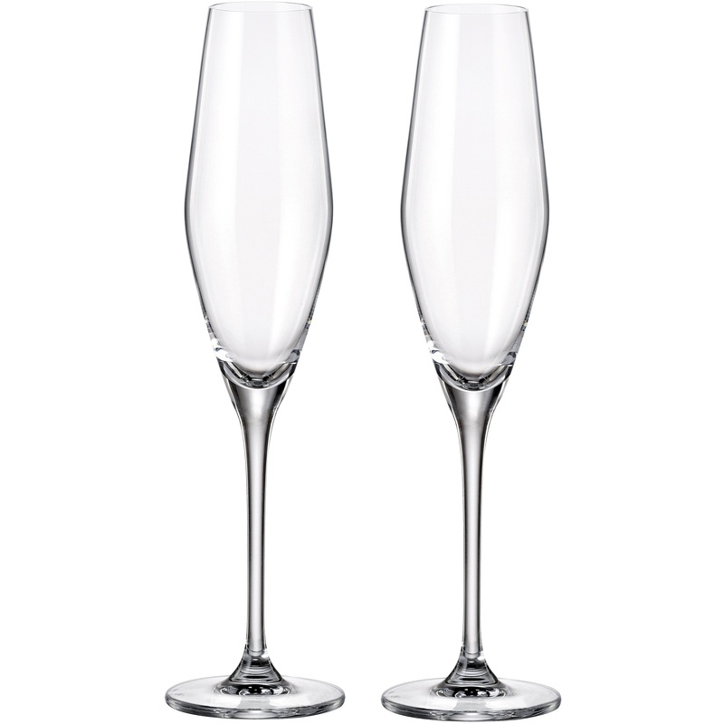 Изображение товара Набор бокалов для шампанского Crystal Bohemia Loxia стеклянные 210 мл (2 штуки в упаковке)