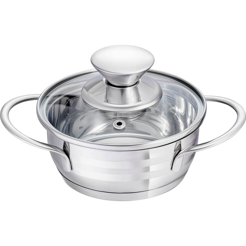 Изображение товара Кастрюля Regent inox Linea Bimbo vitro 0.6 л нержавеющая сталь с крышкой