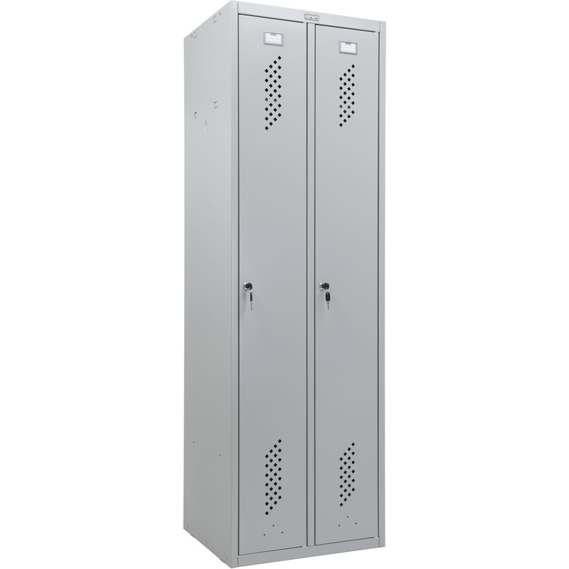 Изображение товара Металлический шкаф для одежды Практик Стандарт LS-21-50 серый 500x500x1830 мм