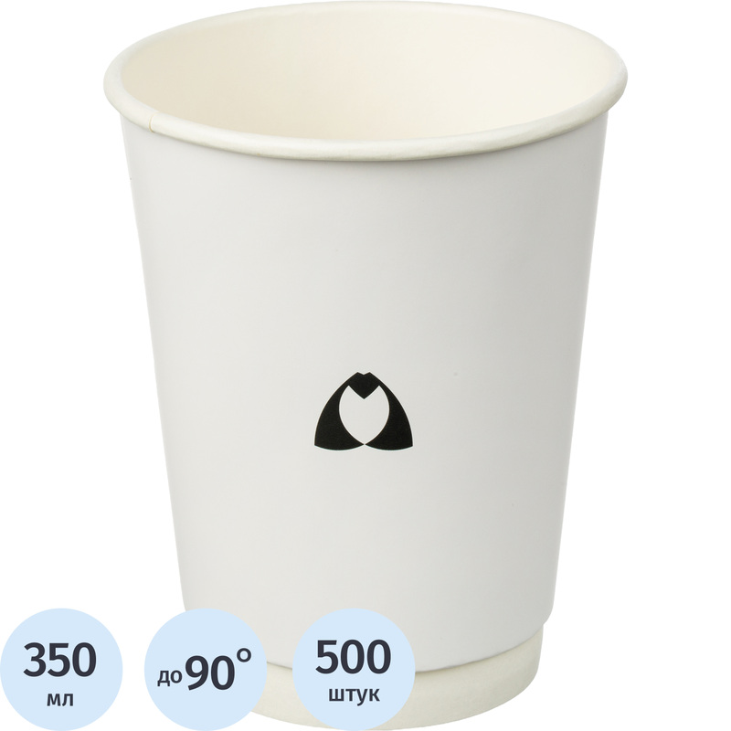 Изображение товара Одноразовый бумажный стакан Gf 350 мл 500 штук в упаковке