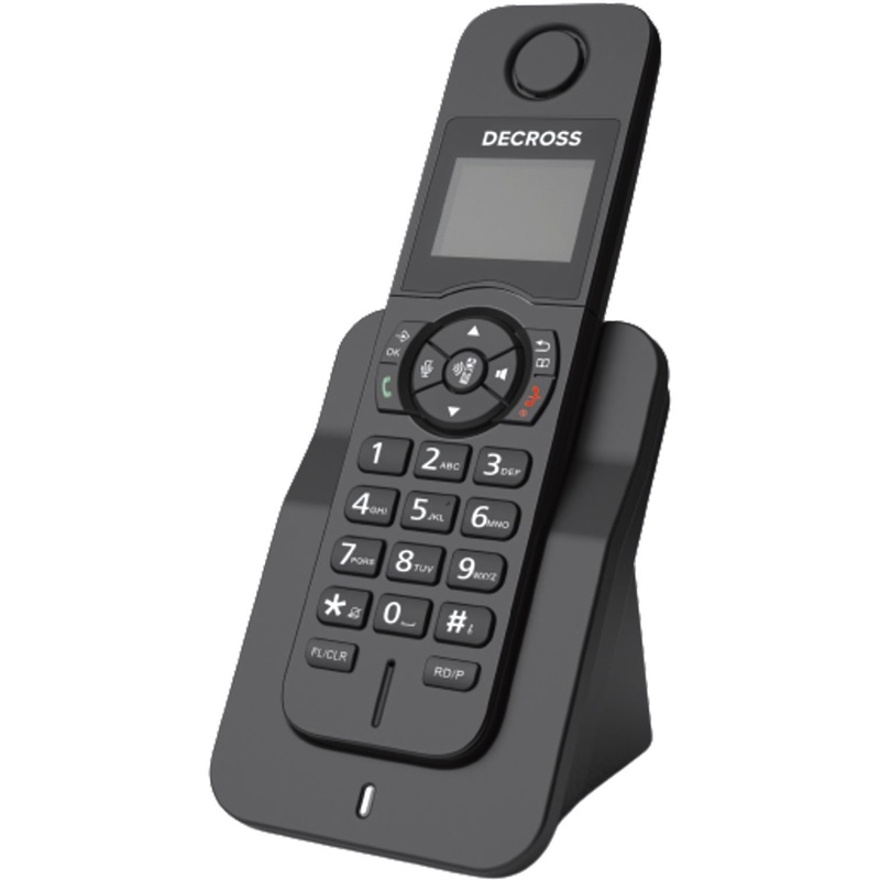 Изображение товара Радиотелефон Decross DC1005 с монохромным дисплеем и спикерфоном